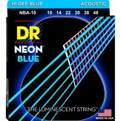Dr Strings NBA-10 10-48 neon blue struny do gitary akustycznej
