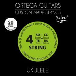 Ortega UKSBK-SO Black Nylon Select Struny ukulele 