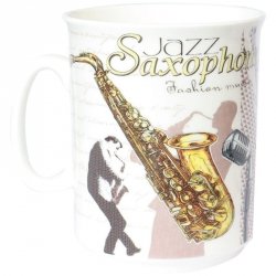 Zebra Kubek muzyczny z motywem saksofonu