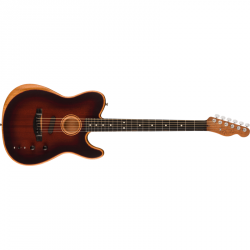 Fender American Acoustasonic Telecaster All-Mahogany Ebony Fingerboard Bourbon Burst