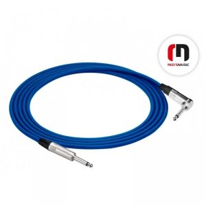 Red's Music GCN1240 Blue kabel instrumentalny jack-jack kątowy 4m