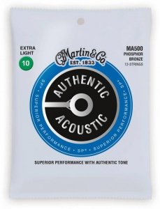 Martin MA500 struny do gitary 12strunowej Extra Light 10-47 Phosphore Bronze 92/8 