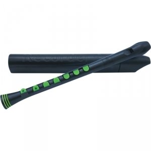 Nuvo NURG320BGR Recorder+ flet prosty sopranowy czarno-zielony,  palcowanie niemieckie
