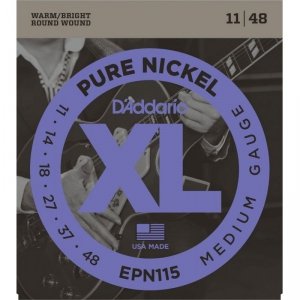 D'Addario EPN115 11-48 Pure Nickel struny elektryczne