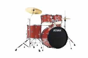 TAMA STAGESTAR ST52H5-CDS czerwona perkusja hardware + talerz 