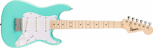 Squier Mini Stratocaster Maple Fingerboard White Pickguard Sea Foam Green