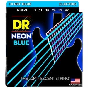 DR Strings NBE-9 Neon Blue struny do gitary elektrycznej 9-42