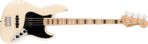 Squier Affinity Series Active Jazz Bass Maple Fingerboard Black Pickguard Olympic White