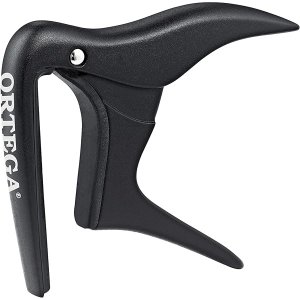 Ortega OCAPOUKE-SBK satin black Kapodaster do Ukulele, banjo, mandoliny