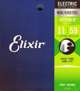 Elixir 19106 Optiweb 11-59 Struny do elektrycznej 7-mio strunowej