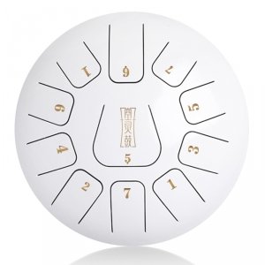 Hluru-Wangyou THF11-10 White Tongue Drum 11 notes 10