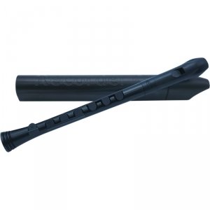 NUVO NURG320BBK Recorder+ flet prosty sopranowy czarny, palcowanie niemieckie