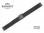BISSET 14 mm bransoleta stalowa mesh BM101 czarna