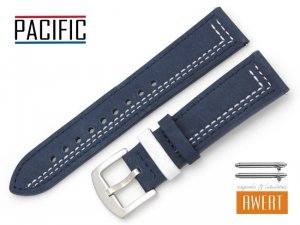 PACIFIC 22 mm pasek skórzany W73 granatowy