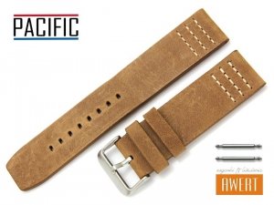 PACIFIC 22 mm pasek skórzany W39A brązowy