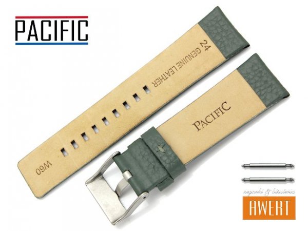 PACIFIC 24 mm pasek skórzany W60 zielony W60-7S-24