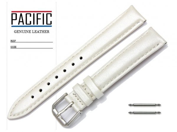 PACIFIC 18 mm pasek skórzany W114 ecru perłowy