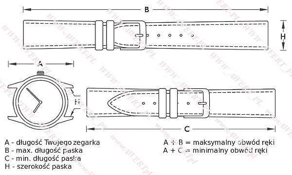 DILOY 26 mm pasek skórzany 327