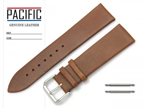 PACIFIC 22 mm pasek skórzany W86 brązowy