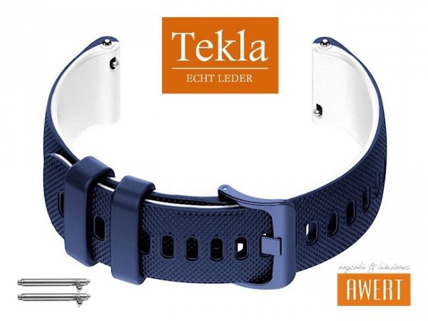 TEKLA 20 mm pasek silikonowy PG23 granatowo-biały PG23-27-22
