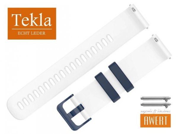 TEKLA 20 mm pasek silikonowy PG23 granatowo-biały PG23-27-22