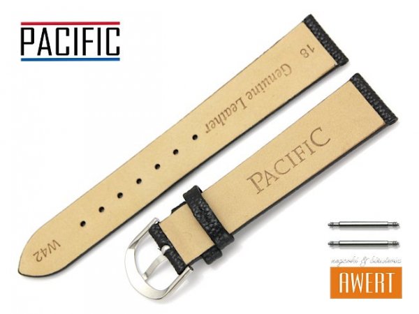 PACIFIC 18 mm pasek skórzany W42 czarny W42-1S-18