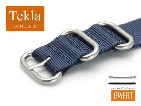 TEKLA 24 mm NATO HEAVY PT01 pasek nylon granatowy