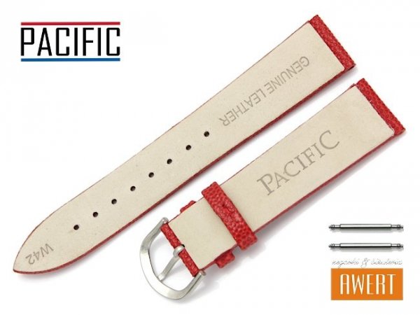 PACIFIC 20 mm pasek skórzany W42 czerwony W42L-4S-20