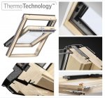 VELUX Dachfenster GZL 1051 aus Holz Schwingfenster Uw= 1,3 Thermo 2-Fach-Veglasung Holz klar lackiert VELUX ThermoTechnology™ Neue Generation 2018 - Alternative zum VELUX GGL