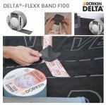 Dörken DELTA®-FLEXX BAND Das Anschluss- und Abdichtungsband hat eine hohe Funktionsbereich -40 °C bis +80 °C Rollenbreite 100 mm Rollenlänge 10 m