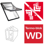 Dachfenster Roto R69P K200 (WDF R69P K) blueTec Plus Schwingfenster aus Kunststoff  mit Wärmedämmblock