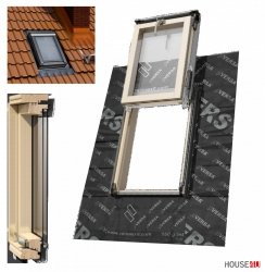 Dachluken Okpol ISWX + E2  für Nutzräume Uw=1,2 Dachausstiegsfenster aus Holz SOLID+ - Ausstiegsfenster - Dachausstieg - Dachluke - Dachfenster