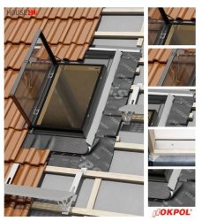 Dachluken OKPOL VERSA WVD+ 80X80 Ausstiegsfenster jetzt mit neuen Eindeckrahmen, für ungeheizte Räume