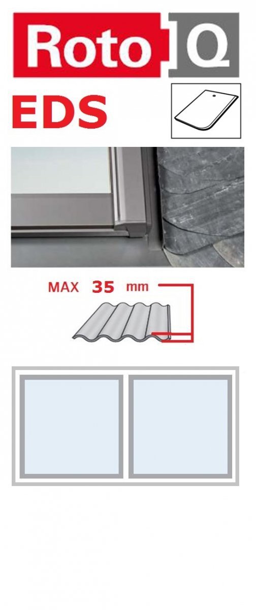 Kombi-Eindeckrahmen Roto Q-4 EDS 2/1 Eindeckrahmen - für Flachdecken und profilierte Eindeckmaterialien bis max. 35 / Dachziegel oder Bitumenschindeln Schiefer www.house-4u.eu
