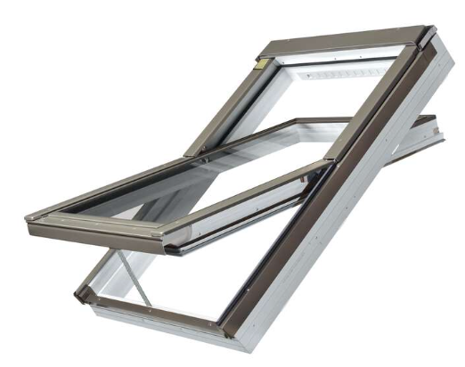 FAKRO Dachfenster PTP-V U4 Z-Wave Elektrofenster, 3-fach Verglasung Uw=1,1 Schwingfenster aus Kunstof, Automatische Fenstern, Kunstoffenster PVC Profile in Weiß