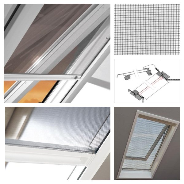 Insektenschutzrollo ZRI 84/R8 T-300 für Dachfenster Designo R8 mit Transpatec®