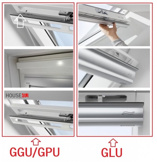 VELUX Dachfenster GLU 0051 vs GGU