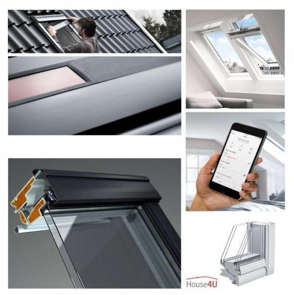 VELUX Dachfenster Solarfenster INTEGRA ® Kunststoff GGU 008230 Passivhaus Aluminium