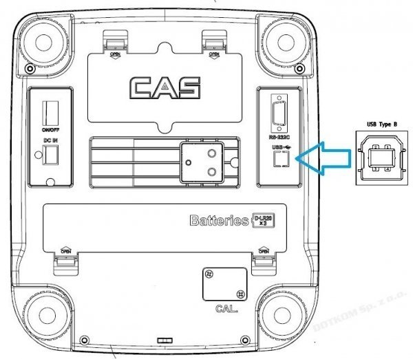 Waga CAS SW-II (SW-2) CR USB 6KG