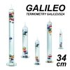 18.1000.01.54 GALILEO termometr Galileusza 34 cm duży 5 kolorowych kulek REKLAMOWY
