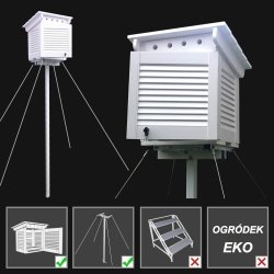 Klatka meteorologiczna Stevensona półprofesjonalna mała + stojak jednonożny