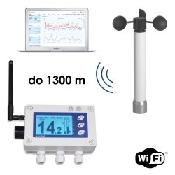 Navis W410XW wiatromierz sygnalizacyjny bezprzewodowy wyjście przekaźnikowe moduł on-line WiFi alarm dźwiękowy i wizualny