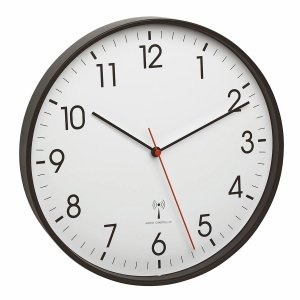 TFA 60.3537.01 zegar ścienny wskazówkowy sterowany radiowo płynąca wskazówka stal nierdzewna szkło średnica 31 cm