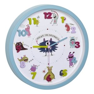 TFA 60.3051.20 Little Monsters zegar ścienny dziecięcy wskazówkowy płynąca wskazówka