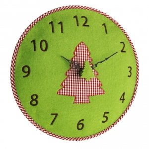 TFA 60.3025.04 zegar ścienny wskazówkowy filcowy 33 cm, zielony