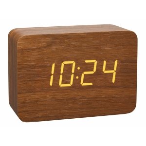TFA 60.2549.08 CLOCCO  budzik biurkowy zegar elektroniczny sterowany radiowo z czujnikiem temperatury., brązowy