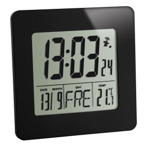 TFA 60.2525.01 budzik biurkowy zegar elektroniczny sterowany radiowo z termometrem