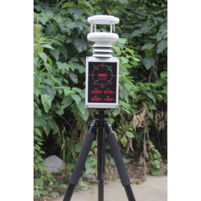 HongYuv WDS63E mobilna stacja meteorologiczna z panelem LED wiatromierz ultradźwiękowy 