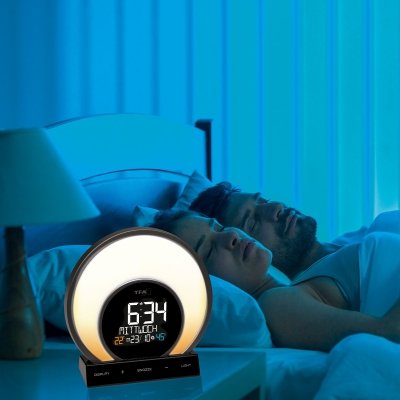 TFA 60.2026.01 Budzik biurkowy, zegar elektroniczny z termohigrometrem, zegar kolorowy