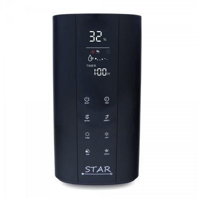 Airbi STAR nawilżacz powietrza ultradźwiękowy, plazma, aromadyfuzer, czarny 45m2 - OUTLET
